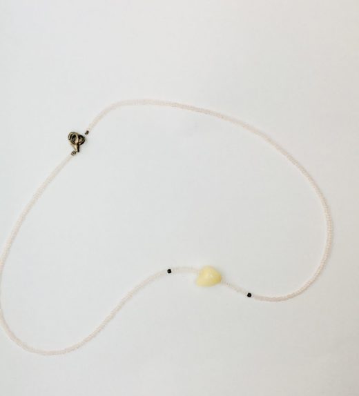 Krótki naszyjnik z opalem (biały, etiopski, welo), ludzie tęczy, żywioł powietrza, IMG_5313