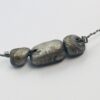 Krótki naszyjnik z plecionego drutu z meteorytem saymchan, ludzie meteorytów, żywioł metalu, IMG_5406
